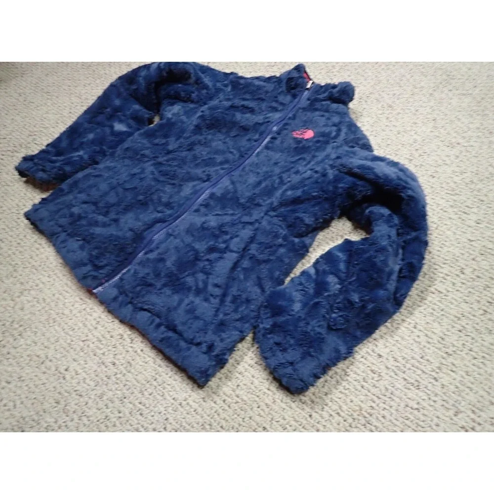The North Face Reversible Jacket Girls Large‎ 14/16 Pink Navy Excellent Puffer